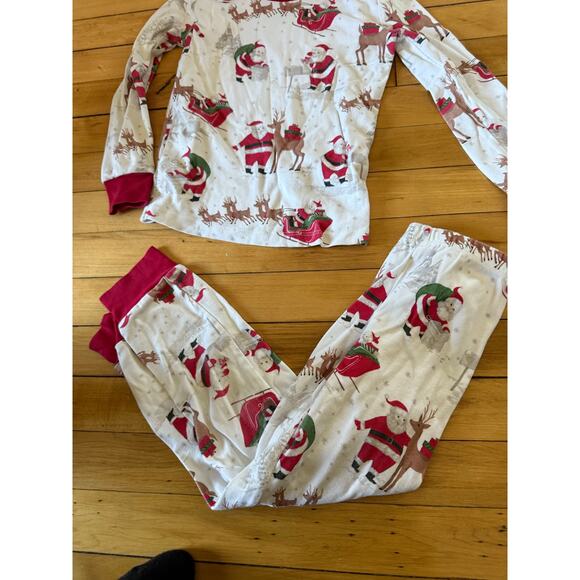 Pottery Barn Kids Christmas pajama set Santa and reindeer - Picture 4 of 7